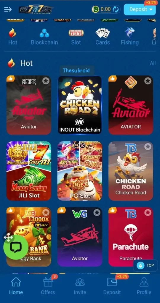 Sk777 game APK