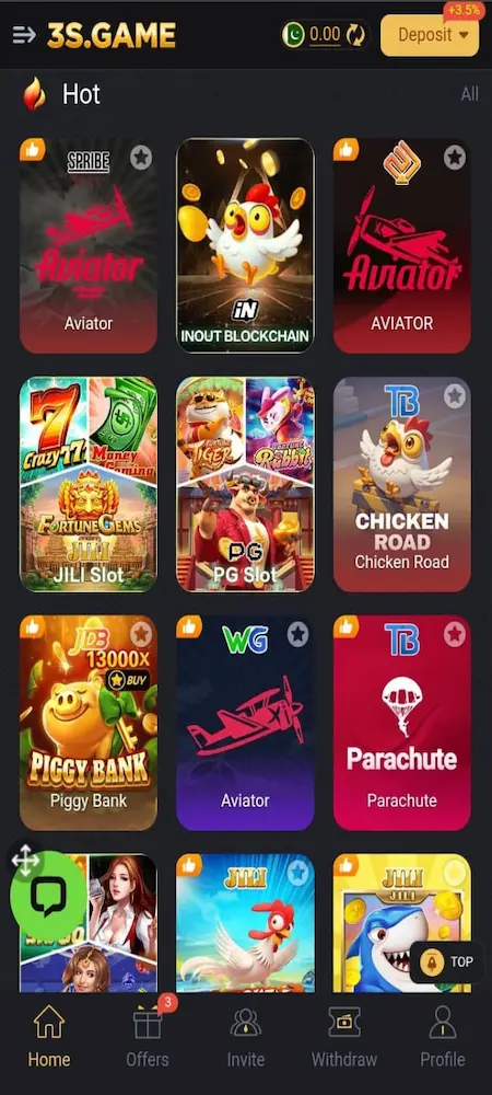 3S Game login
