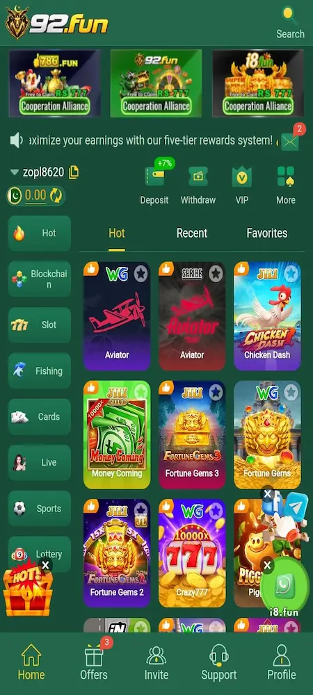92fun Game interface