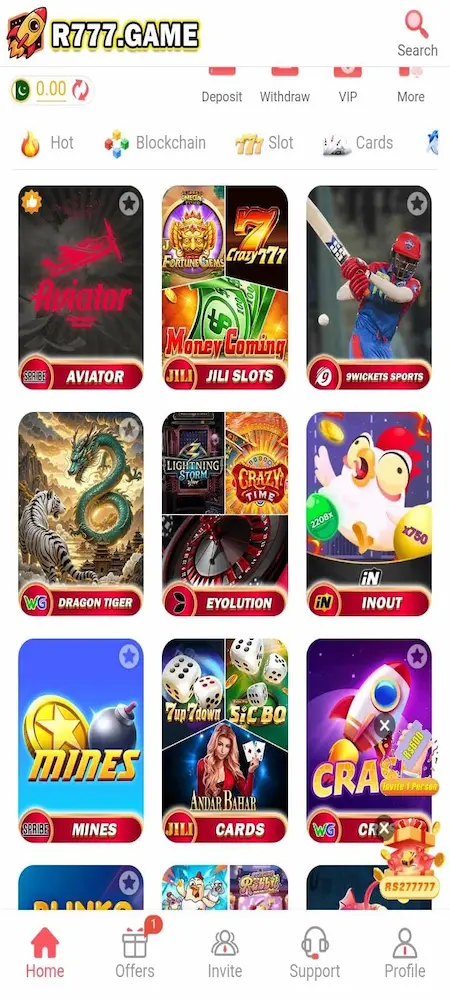 R777 Game login